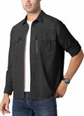 Men's Shirts Button-Down Roll Up Sleeve Shirt
